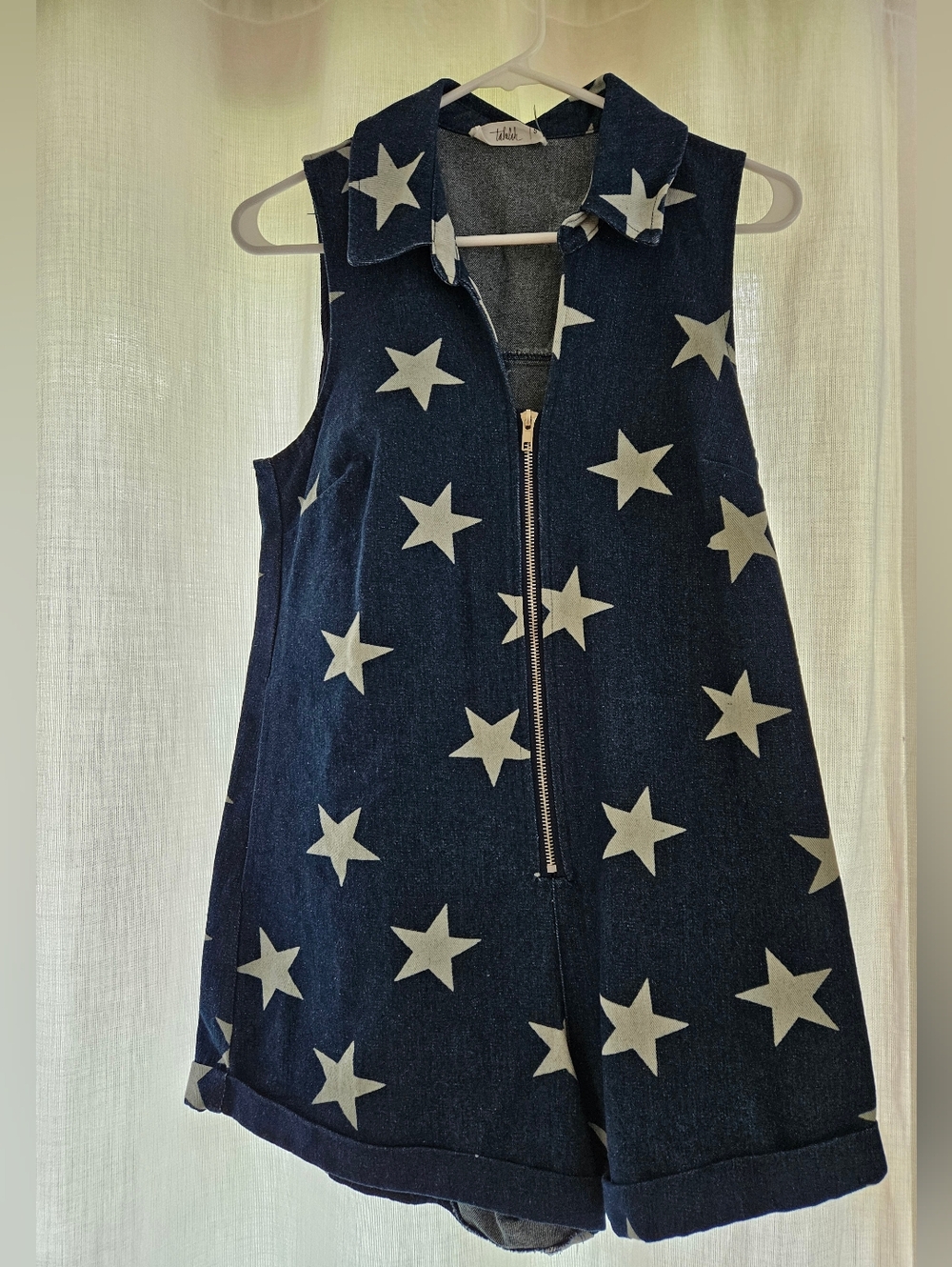 Talulah Denim Star Print Romper